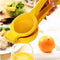 ZEYUAN Manual Juicer Citrus Lemon Squeezer,Fruit Juicer Lime Press Metal,Professional Hand Juicer Kitchen Tool(yellow）
