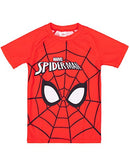 Marvel Spider-Man Swimsuit Boys Kids Two Piece Top Shorts Swim Set 5-6 Years Red