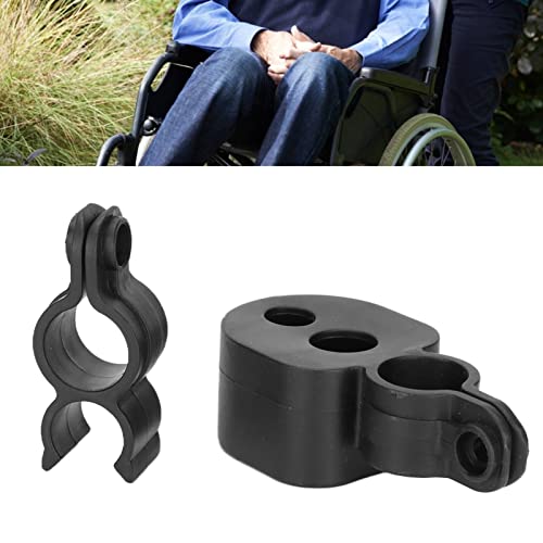 Cane Holder, Walking Stick Holder Crutches Stick Rack Bracket Accessories Rollator Mobility Aid Carrier Attachment for Elderly Walker Electric Wheelchair Users Drive Scooter Device