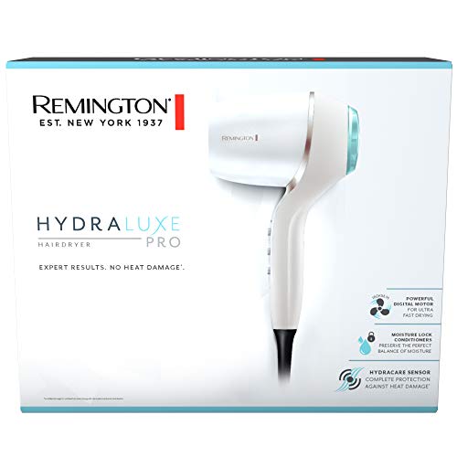 Remington Hydraluxe Pro Hair Dryer, EC9001AU, Powerful Digital Motor, Features Ionic Conditioning, Multiple Switch Combinations, Includes Concentrator and Diffuser