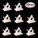 30 Pcs White Cable Clips, Viaky 3M Self-Adhesive Backed Nylon Wire Adjustable Cord Management Clamps Drop Wire Holder