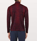 Lululemon Mens Metal Vent Tech 1/2 Zip Long Sleeve Shirt, Womens, Spicy Red/True Navy, Small