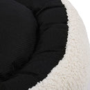 Charlie's Boucle Style Ultra - Soft Teddy Fleece Round Donut Calming Dog Cat Pet Sofa Bed Head and Neck Support - Cream Small 58.5x58.5x18cm