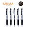 Zebra P-JJ15-BK5 Sarasa Clip Gel Ballpoint Pen, 0.5, Black, 5 Pieces
