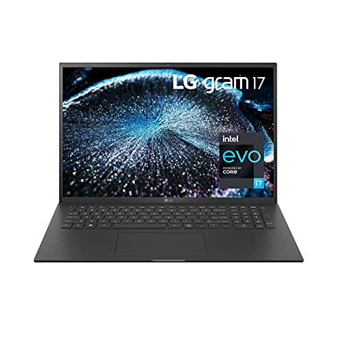 LG Gram 17Z90P - 17" WQXGA (2560x1600) Ultra-Lightweight Laptop, Intel evo with 11th gen CORE i7 1165G7 CPU, 16GB RAM, 1TB SSD, Alexa Built-in, 19.5 Hours Battery, Thunderbolt 4, Black - 2021