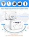 LENCENT AU/NZ to US Plug Adapter with 2 Outlets 4 USB Charger, American Outlet Adapter, Grounded America Travel Adapter for USA Mexico Canada Thailand Peru Philippines Taiwan Vietnam (Type B)