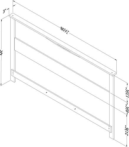 (King, Pure White) - South Shore Step One Headboard, King, Pure White