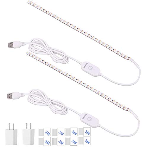 Sewing Machine Light,30 LED Lighting Strip kit Cold White 6000k with Touch dimmer and USB Power,Fits All Sewing Machines (2pack)