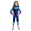 XUKER Wetsuit Girls 3mm, Neoprene Wet Suits with Premium CR Chest and Back for Kids in Cold Water Full Body Dive Suit for Diving Snorkeling Surfing Swimming Canoeing (Girl 8)