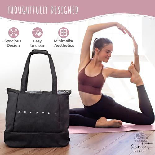 Pilates Bag- Premium Yoga Mat Bag for Women- Cute Gym Bag with Yoga Mat  Holder-Yoga Bag for Mat-Yoga Bags and Carriers Fits All Your Stuff