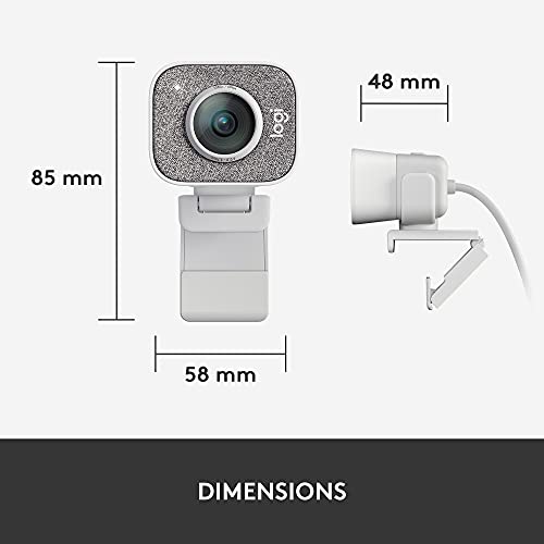 Logitech for Creators StreamCam - Premium Webcam for Streaming and Video Content Creation, Full HD 1080p 60 fps, Premium Glass Lens, Smart Autofocus, USB Connection, for PC, Mac, Off White