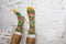 Rainbow Socks - Man Woman Pizza Socks Box Italian - 4 Pairs - Size L/XL (AU Woman 10+/Man 7.5-11)