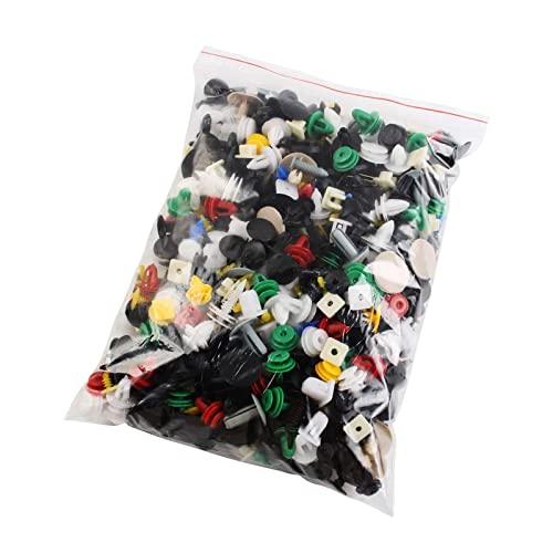 500pcs Mixed Auto Car Nylon Bumper Clips Car Retainer Clips & Plastic Fasteners Kit, Body Push Rivets Fender Liner Clips for GM Ford Chrysler Toyota Lexus Honda Acura Dodge Jeep