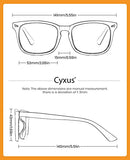 Cyxus Blue Light Blocking Glasses Square Frame Eyeglasses Computer Eyeware with Anti Eyestrain UV Block Fashion Pattern Glasses Woman(No Magnification）, (8082T15)