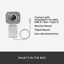 Logitech for Creators StreamCam - Premium Webcam for Streaming and Video Content Creation, Full HD 1080p 60 fps, Premium Glass Lens, Smart Autofocus, USB Connection, for PC, Mac, Off White