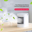 Personal Air Cooler, Womdee 4 in 1 USB Portable Mini Air Conditioner, Humidifier & Purifier with 7 Night Light, 3 Speeds for Quick Cool Home Office Desk Bedroom Outdoor