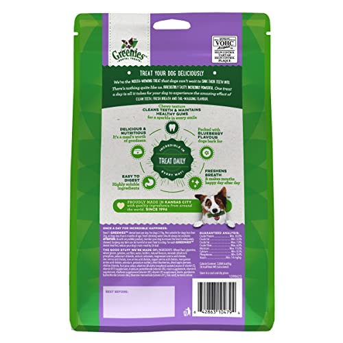 Greenies Blueberry Flavour Teenie Dog Dental Treats 340 g