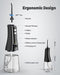 Cordless and Rechargeable Water Flosser - Large Water Tank Oral Irrigator, 4 Jet Tips, 3 Pressure Modes - IPX7 Power Dental Oral Irrigator for Braces, Waterproof and Travel Friendly for Dental Care