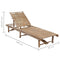 vidaXL Garden Sun Lounger with Cushion Patio Backyard Terrace Balcony Backyard Lounge Day Bed Seat Outdoor Seating Furniture Bamboo