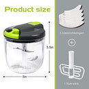 Manual Food Chopper Pull String,Piranha Pull and Chop,Hand Food Shredder,Onions Slicer Cutter Dicer,Garlic Slap Chopper Press,Manual Food Processor Vegetable Chopper,Blender Chopping Onions (900ml)