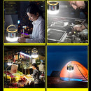 DUUKOA Solar LED Camping Light Rechargeable Emergency Lantern Remote Control Tent Lights 3 Light Modes, Waterproof ,Black