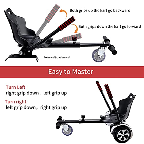 NICOOTH Hoverboard Seat Attachment Hoverboard attachments Hoverboard Accessory Hoverboard go Kart for Kids or Adults