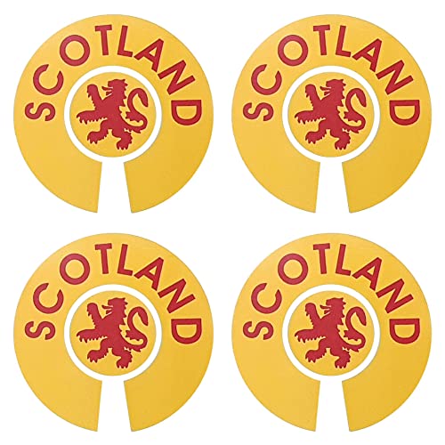 Acclaim Jumbo 6 cm 1 x Scotland Rampant Lion Yellow Red 1 x Scotland Thistle Blue Gold Lawn Bowls Identification Stickers Markers 2 Full Sets of 4 Self Adhesive