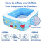 Kiddie Pool, 185cm × 148cm × 56cm Inflatable Pool with Inflatable Soft Floor, Cool Summer Swimming Pool for Kids and Family, Blow Up Pool for Backyard, Garden, Indoor, or Outdoor