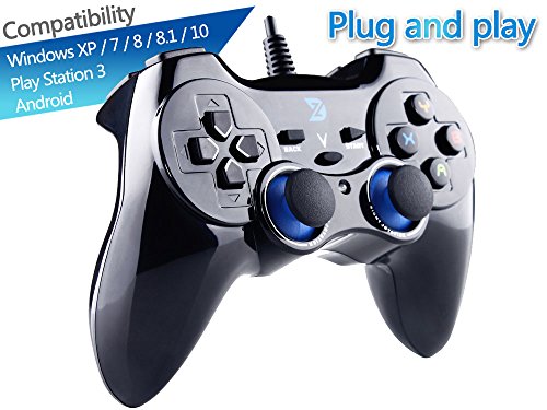 ZD-V+ USB Wired Gaming Controller Gamepad For PC(Windows XP/7/8/10) & PS3 & Android - [Black]