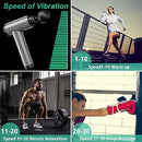 Muscle Massage Gun Deep Tissue for Athletes, Percussion Massagers for Neck Back, Shoulder Body Pain Relief, 30 Speeds Quiet Handheld Massager, LCD Touch Screen with 10 Heads