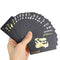 ZIENVE Black Playing Cards, Classic Waterproof Plastic Playing Cards, Decks of Cards, Premium Cool Poker Cards with Unique Bright Colors Great for Party, Game, Magic Trick, Black Rose
