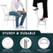 Memobarco Assembled Dining Chairs Set of 2, 450lbs Commercial Grade Farmhouse Side Chair, Heavy Duty X-Back Restaurant Chair, Cross Back Stacking Chairs for Bistro, Cafe, Banquet, Hotel - White