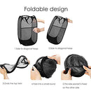 WD&CD 2PCS Laundry Baskets Foldable Pop Up Mesh Washing Laundry Basket Bag Large Storage Basket Bin Hamper Toy Tidy Storage Organiser Organizer-Black