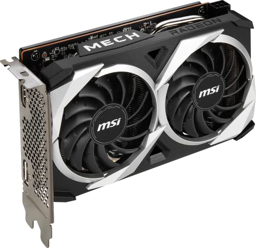 msi Radeon RX 6500 XT MECH 2X 4G OC Graphics Card, Black (V508-003R)