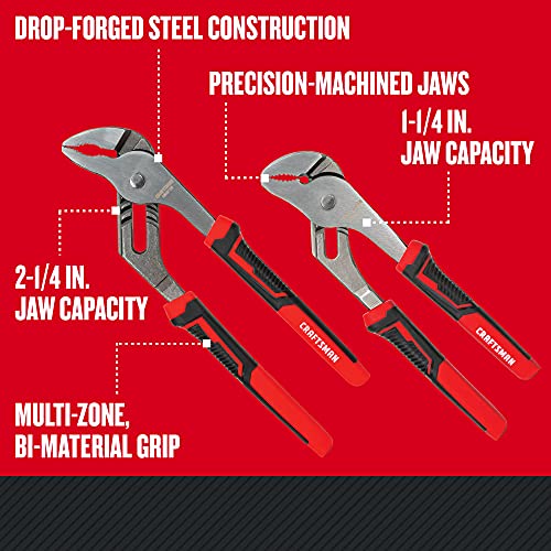 CRAFTSMAN Pliers, 8 & 10-Inch, 2-Piece Groove Joint Set (CMHT82547)