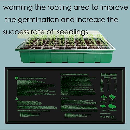 Gingersun 21W Seedling Heat Mat Heat Pad Incubator 20.75" x10 for Garden Greenhouse Germination Hatch Breed Seelding Seed Starter Hydroponics (B)