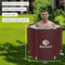 Ice Bath Tub for Athletes Portable Cold Plunge Tub Ice Bath Cold Plunge Tub Outdoor Ice Barrel Ice Bath Tub For Adults Cold Therapy Tub for Recovery (BY9001 New reddish brown-29.5"Φ x 26.8"H)