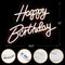 Happy Birthday Neon Sign, Happy Birthday Light Up Sign, Neon Happy Birthday Sign, Happy Birthday Led Sign for Backdrop All Birthday Party Decoration USB Powered Warm White,16.5''x 12''