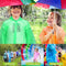 Beedove Rain Poncho for Kids, 4 PCS Waterproof Rain Hooded Poncho, Lightweight Reusable Foldable Long Clear Raincoat for Children