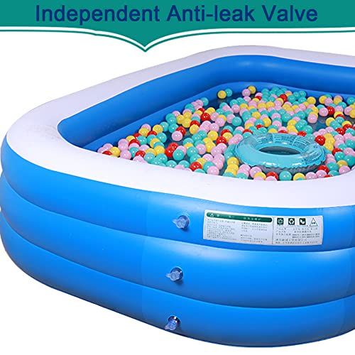 Children Kids Adult Inflatable Swimming Pool 3-Layer Family Above-Ground Pools (305x175x60cm)