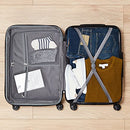 Amazon Basics Hardside Spinner, Carry-On, Expandable Suitcase Luggage with Wheels, Black, 55 cm, Spinner