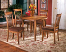 Signature Design by Ashley Berringer Dining Room Round Drop Leaf Table, Rustic Brown