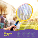 Electric 4000 Volt Fly Swatter [Set of 2] Handheld Bug Zapper Racket for Indoor/Outdoor - Instant Bug & Mosquito Killer with Attractant LED Light - USB Rechargeable Portable Fly Zapper.