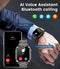 LIGE Smart Watch for Men Answer/Make Calls,400 mAh Outdoor Smart Watches with 100+ Sports Modes Heart Rate/BP/SpO2/Sleep Monitor, 2 Straps,1.96 Newest Men Smartwatch for iOS Android Black