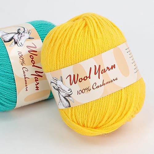 100% Cashmere Wool Yarn (Pack of 10) by Yonkey Monkey (14 Light Gray)