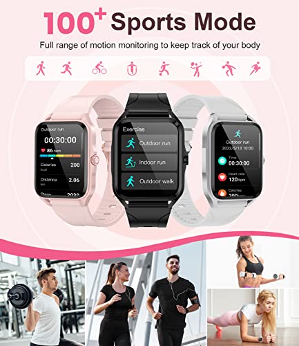 LIGE Smart Watch for Women Men (Answer/Make Calls), 2023 Newest 1.83 Inch Fitness Tracker, Heart Rate/Sleep Monitor/Pedometer/Calories, Multiple Sports Modes, Waterproof Fitness Watch for Android iOS