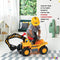 Play22 Toy Tractors for Kids Ride On Excavator - Music Sounds Digger Scooter Tractor Toys Bulldozer Includes Helmet with Rocks - Ride on Tractor Pretend Play - Toddler Tractor Construction Truck