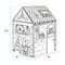 Bankers Box 1232201 at Play Birthday Kids Playhouse, Corrugated Cardboard House to Color for Kids, White, 38 x 32 x 48 Inch