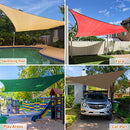 (1 Sand) - Belle Dura 3m x 4m Sun Shade Sails Canopy Rectangle Sand, 185GSM Shade Sail UV Block for Patio Garden Outdoor Facility and Activities