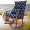 DYTXIII Set of 2 Outdoor High Back Chair Cushions 44"x 22",Water Repellent Rocking Chair Cushions Replacement, Seat/Back Chair Cushions for Patio,Porch,Balcony and Indoor - Geomentry Navy